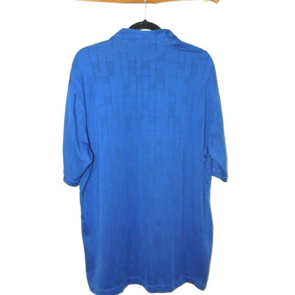 Tiger Woods Collection Nike Golf Polo Shirt Blue Windowpane Dri- Fit X-Large - Picture 2 of 9